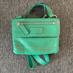 Cole Haan Teal Green Leather Crossbody Bag